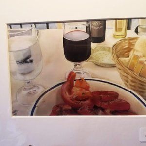 Lunch in France-Oil Print-Matted to 8x10